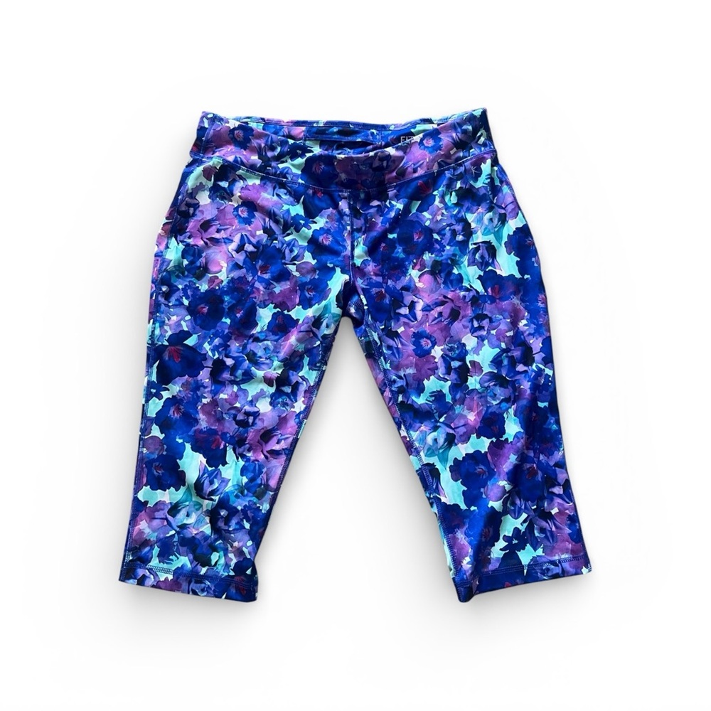 Danskin Blue and Purple Floral Leggings